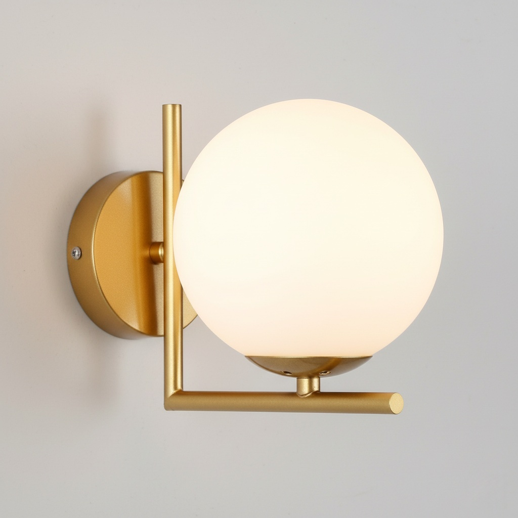 Orb – Applique Design a Sfera in Vetro con Struttura in Metallo