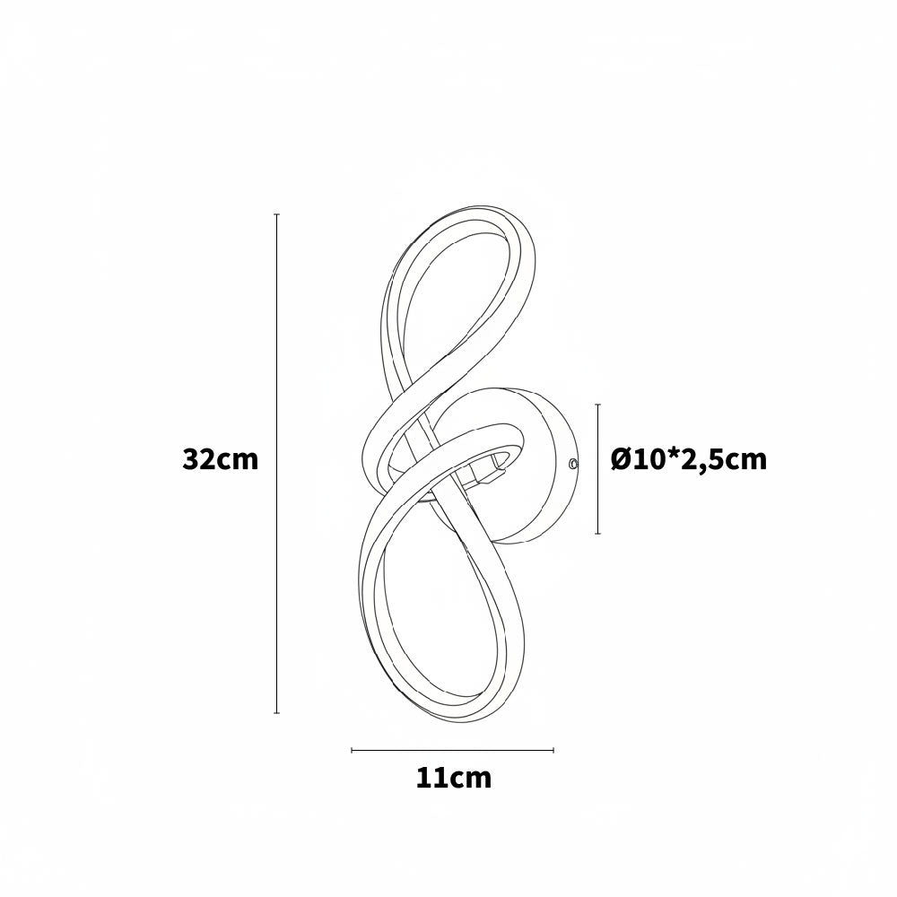 Infinity – Applique LED Design dalla Forma Fluida