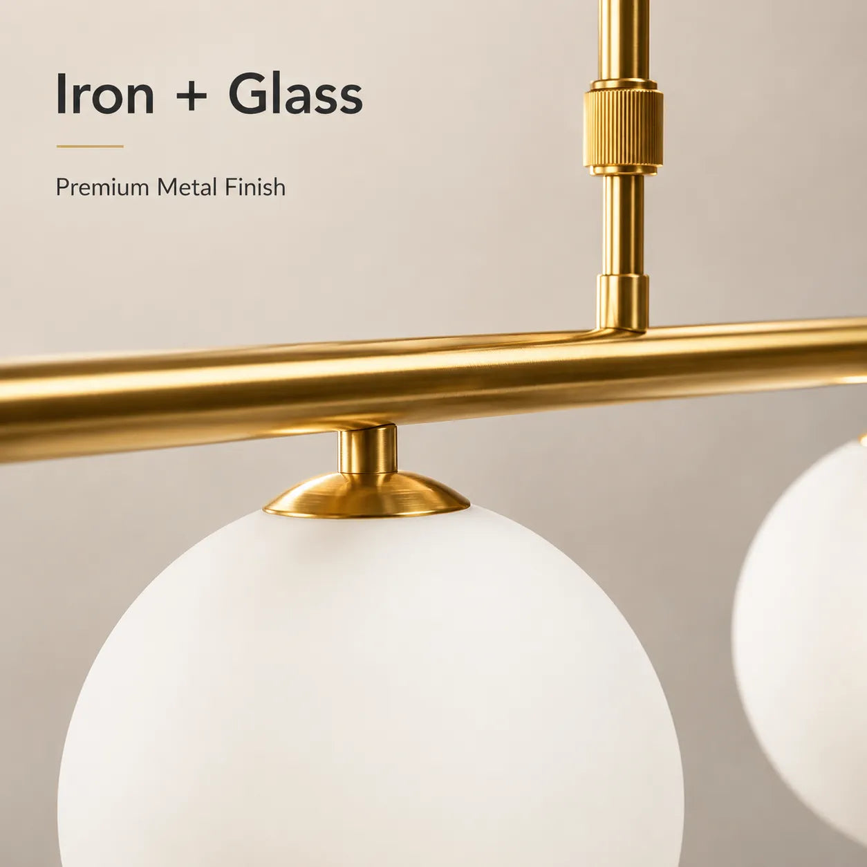 Altair – Lampadario a Sospensione Design Lineare a 4 Sfere