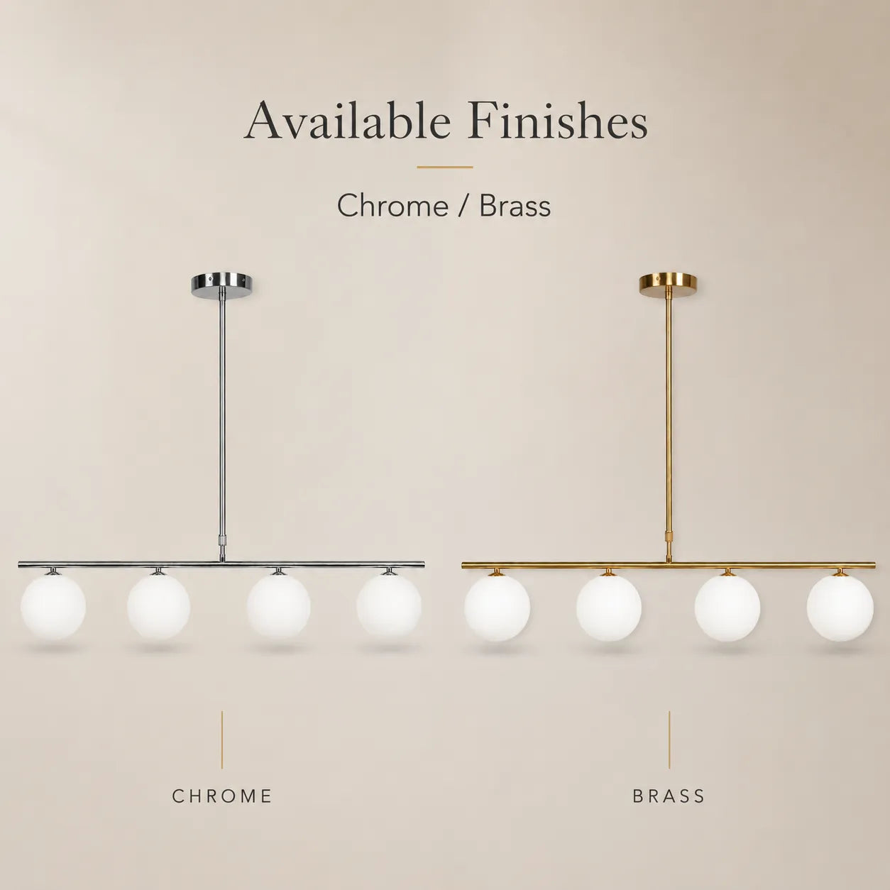 Altair – Lampadario a Sospensione Design Lineare a 4 Sfere