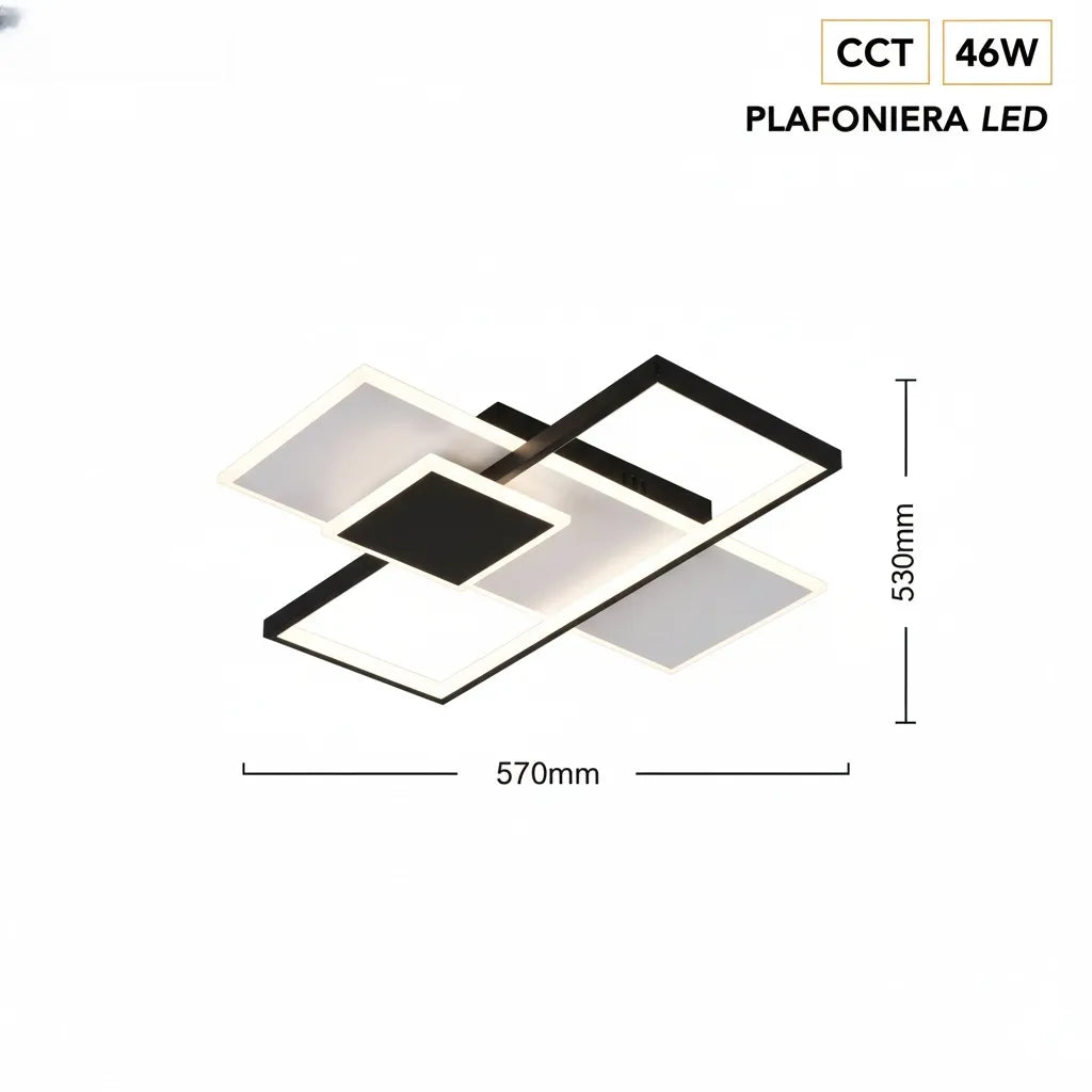 Axis – Plafoniera LED Geometrica con CCT 3 Switch