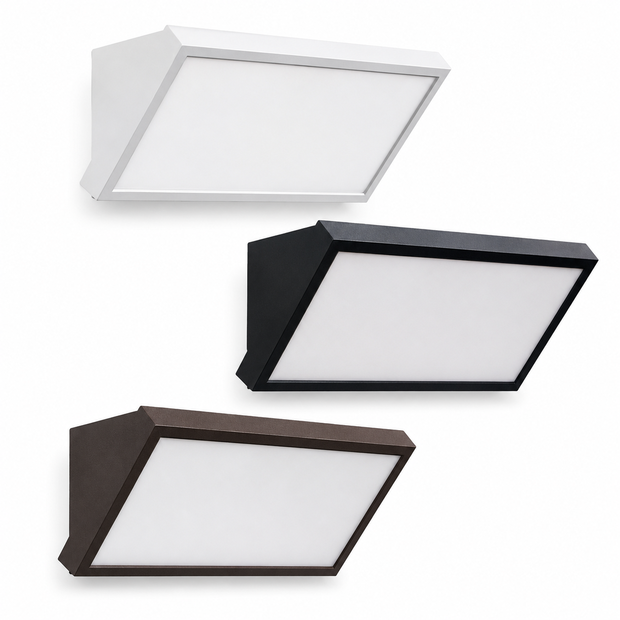 Applique Design LED Inclinata IP65 Bianco