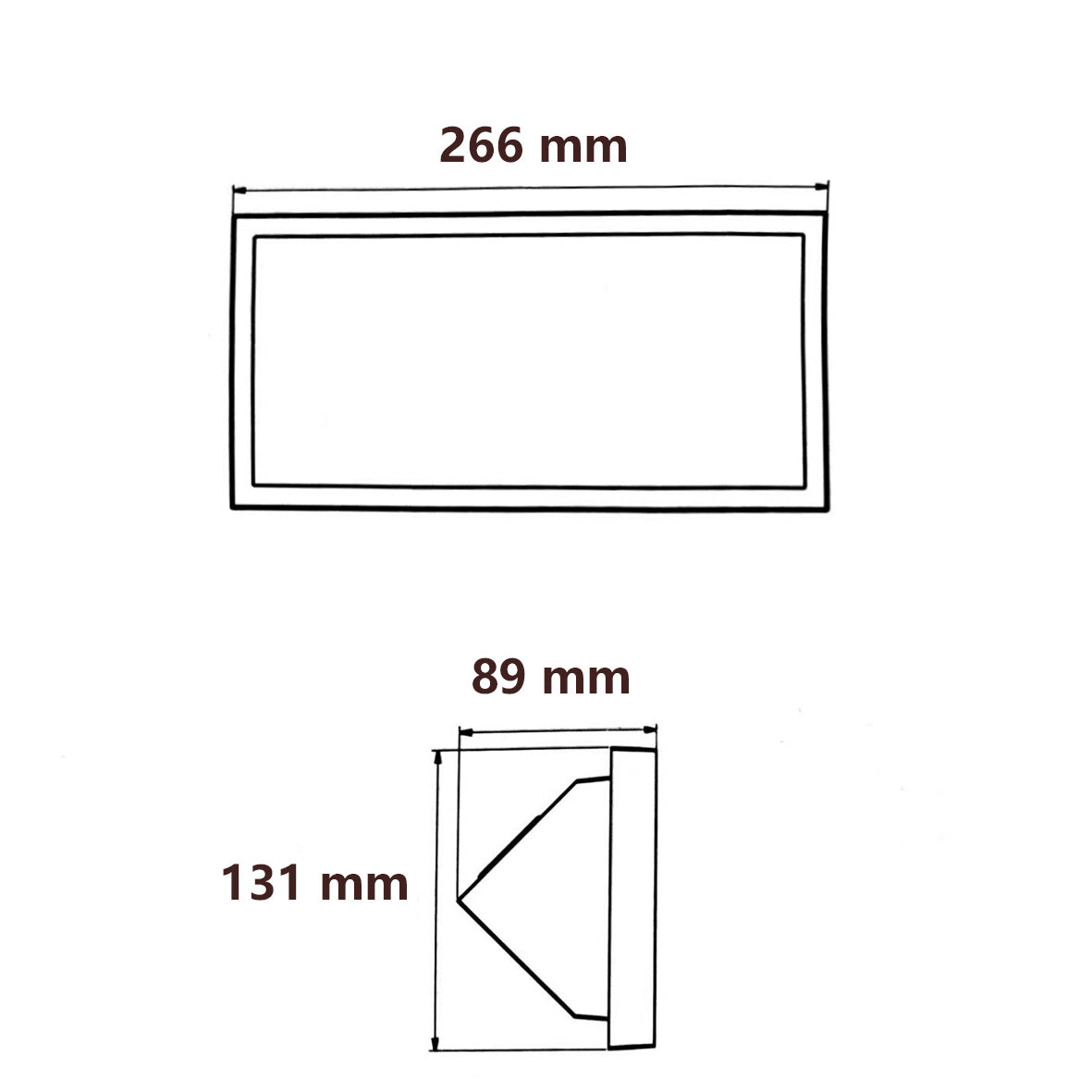 Applique Design LED Inclinata IP65 Bianco