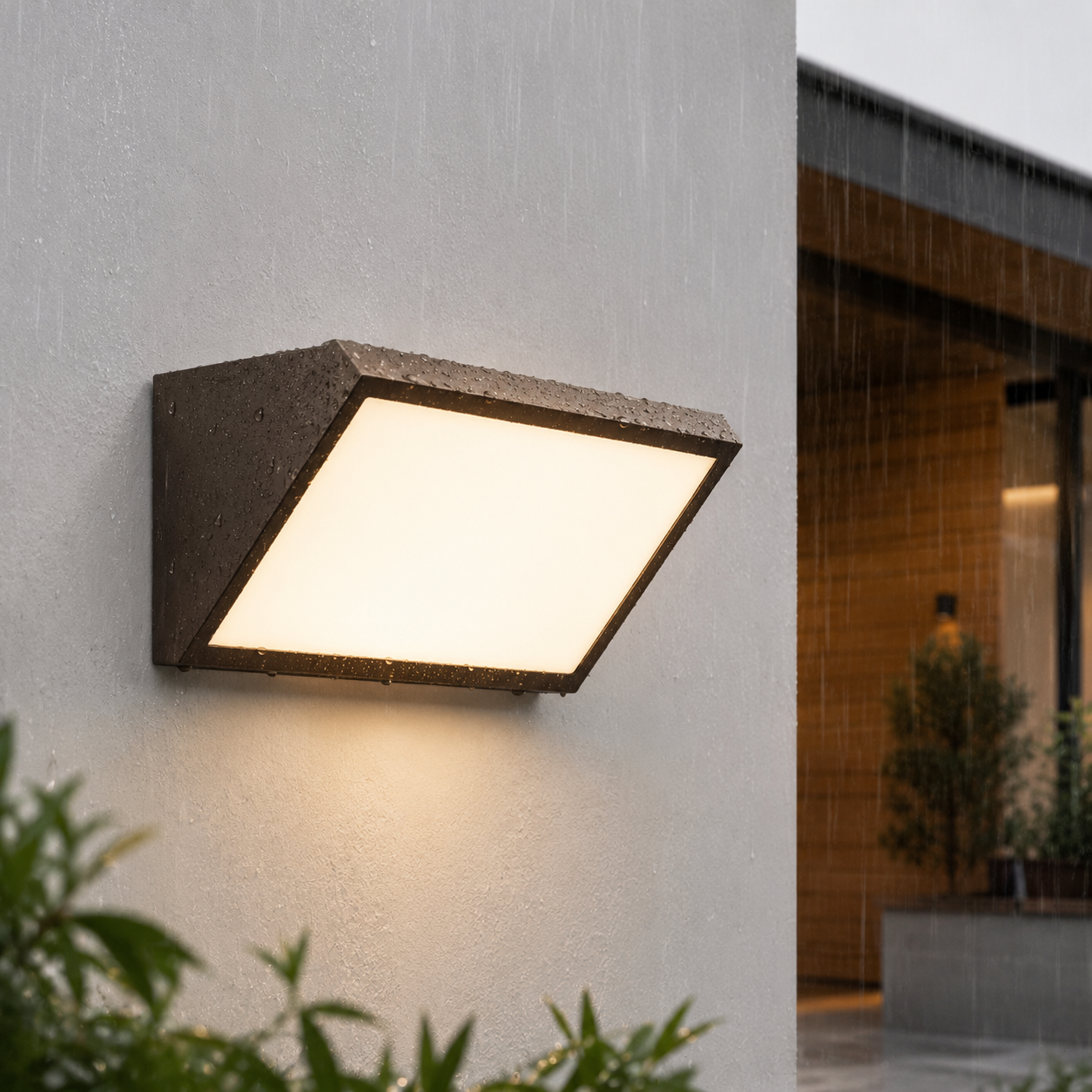 Applique Design LED Inclinata IP65 Bianco