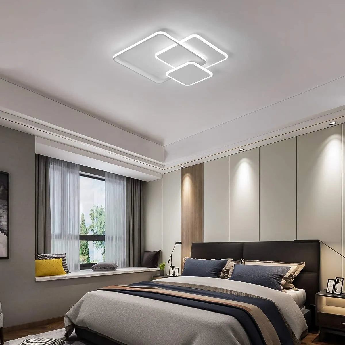Modula 3 – Plafoniera LED Geometrica con CCT e Funzione Memoria