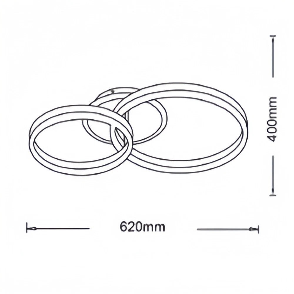 Loop 3 – Plafoniera LED a Tre Cerchi con CCT Switch