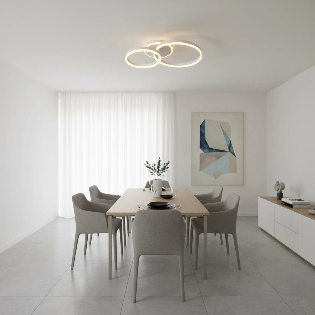 Loop 3 – Plafoniera LED a Tre Cerchi con CCT Switch