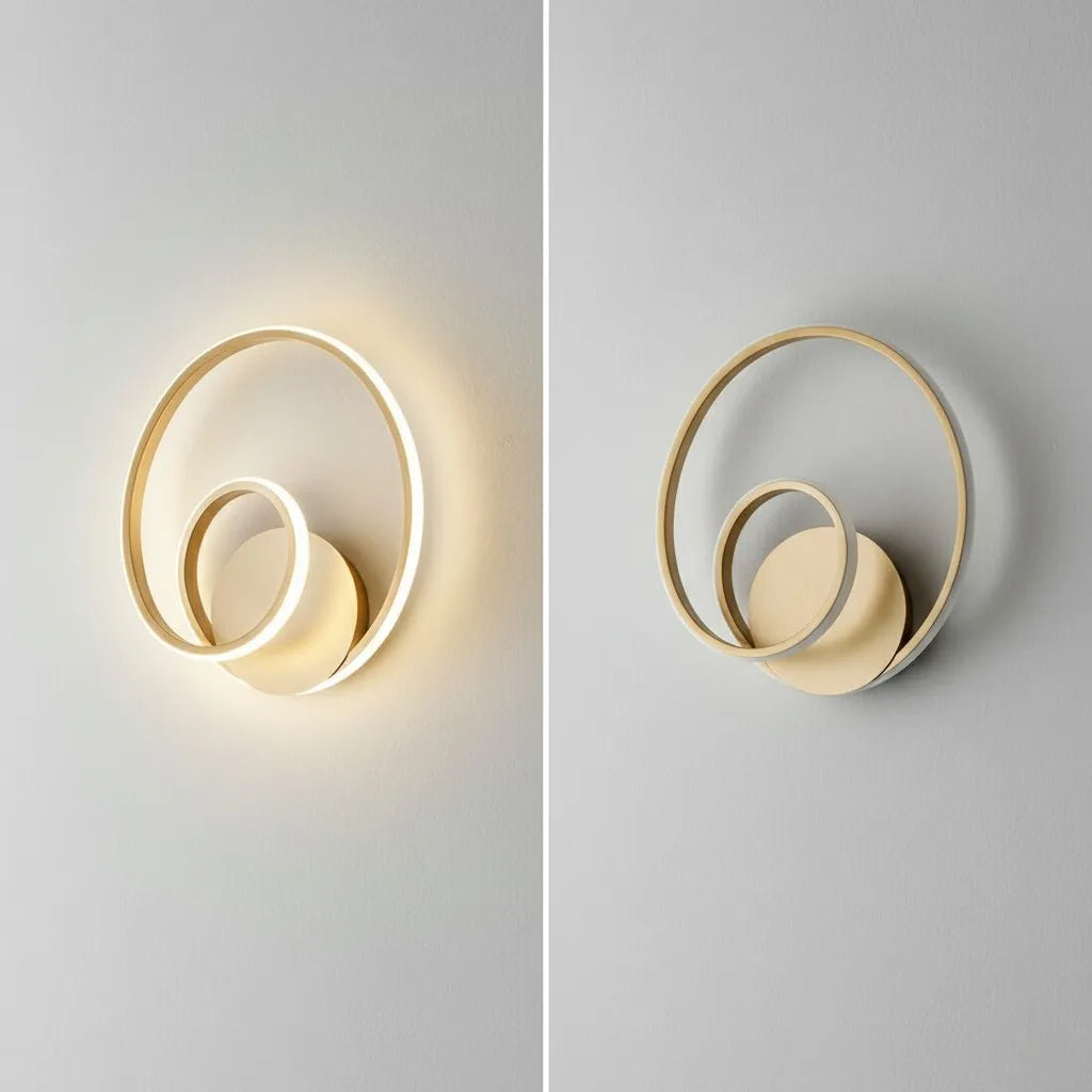 Circula – Applique LED a Cerchi Sovrapposti con Telecomando