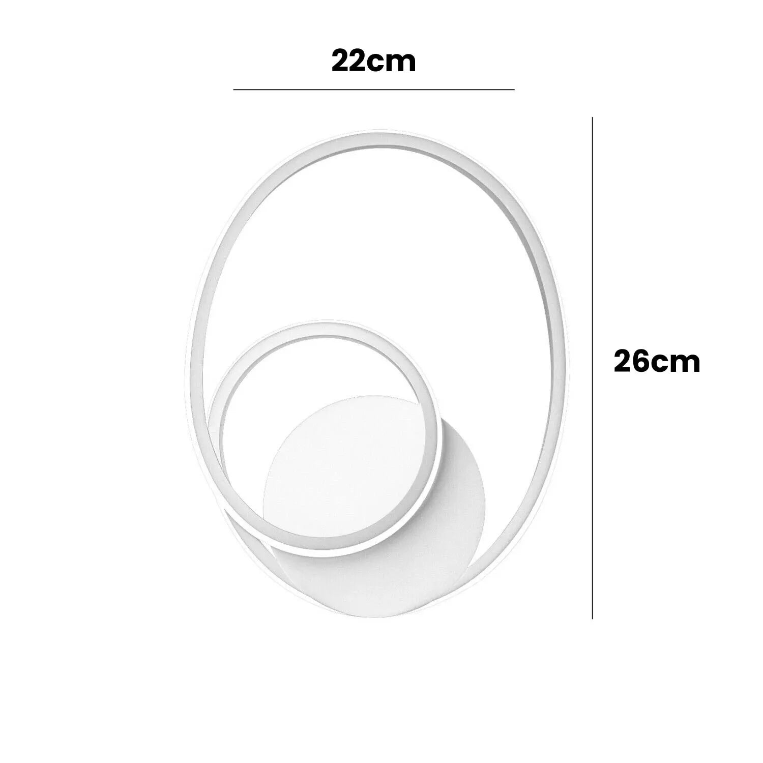 Circula – Applique LED a Cerchi Sovrapposti con Telecomando