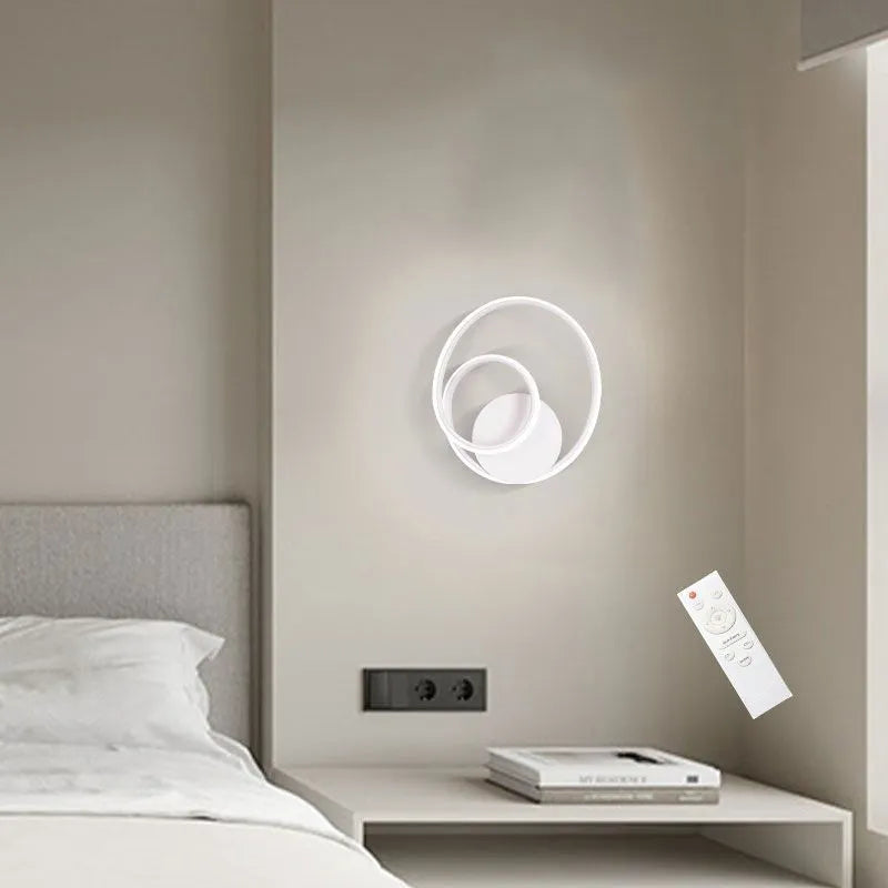 Circula – Applique LED a Cerchi Sovrapposti con Telecomando