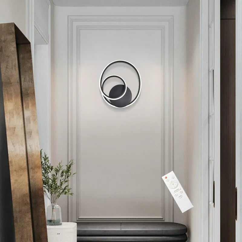 Circula – Applique LED a Cerchi Sovrapposti con Telecomando