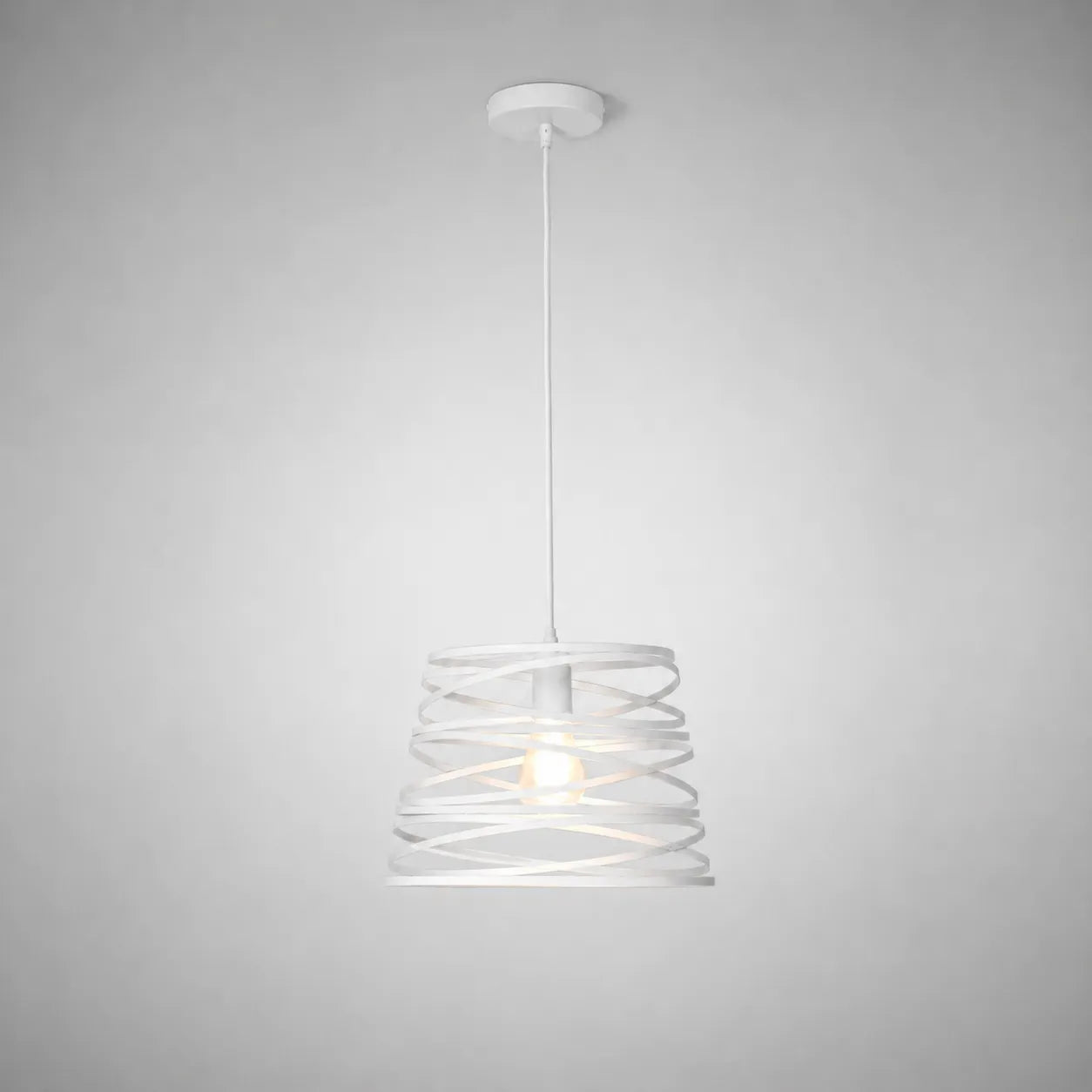 Coil – Lampada a Sospensione Design Spiral in Metallo Nero