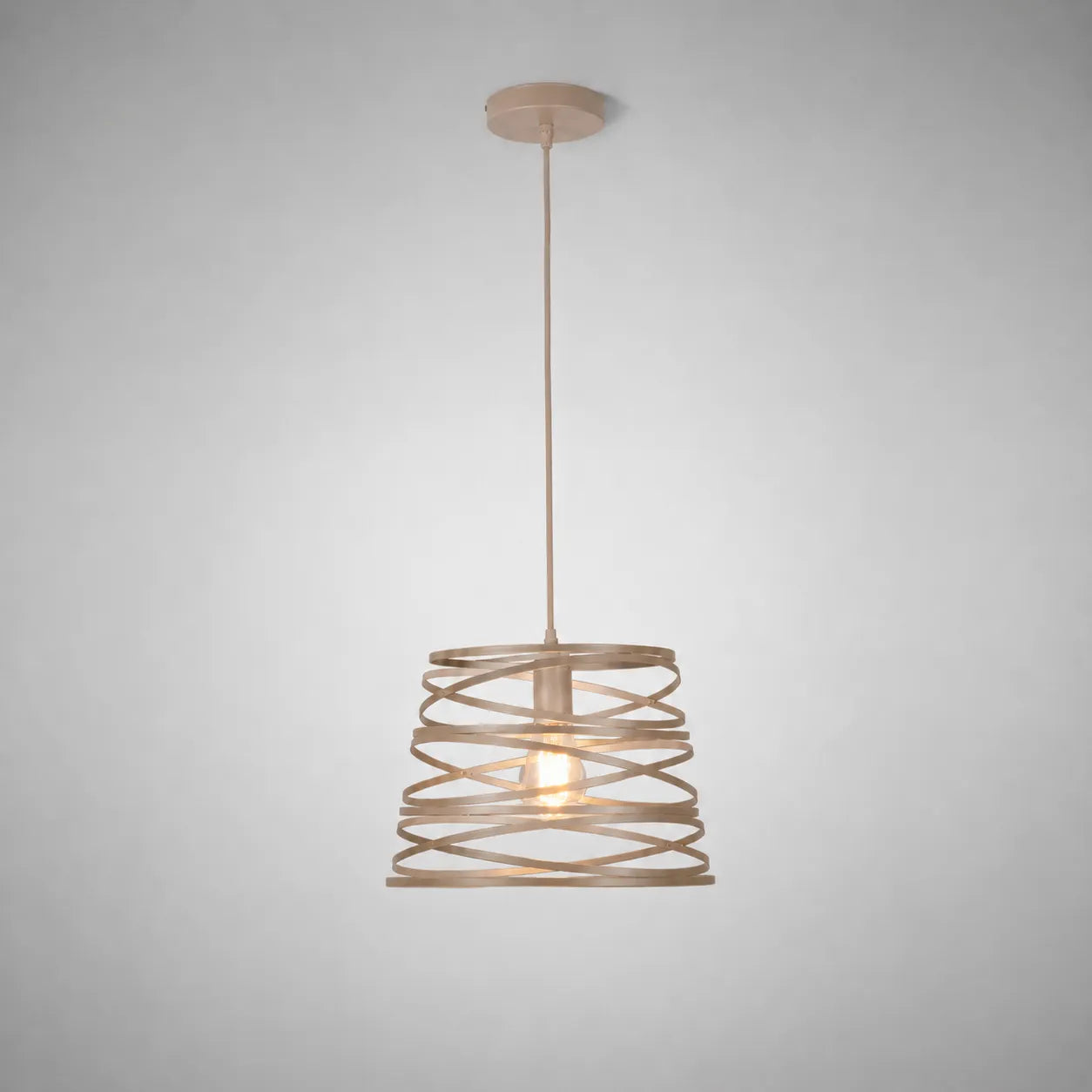 Coil – Lampada a Sospensione Design Spiral in Metallo Nero