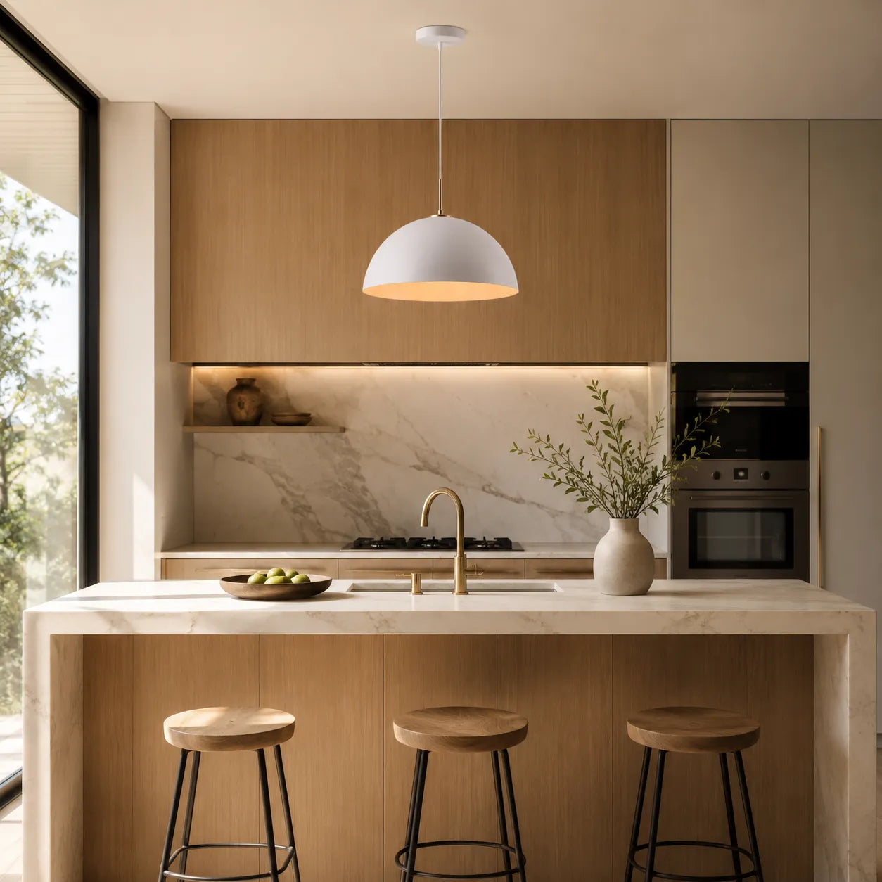 Domea – Lampadario a Sospensione Design con Paralume in Metallo
