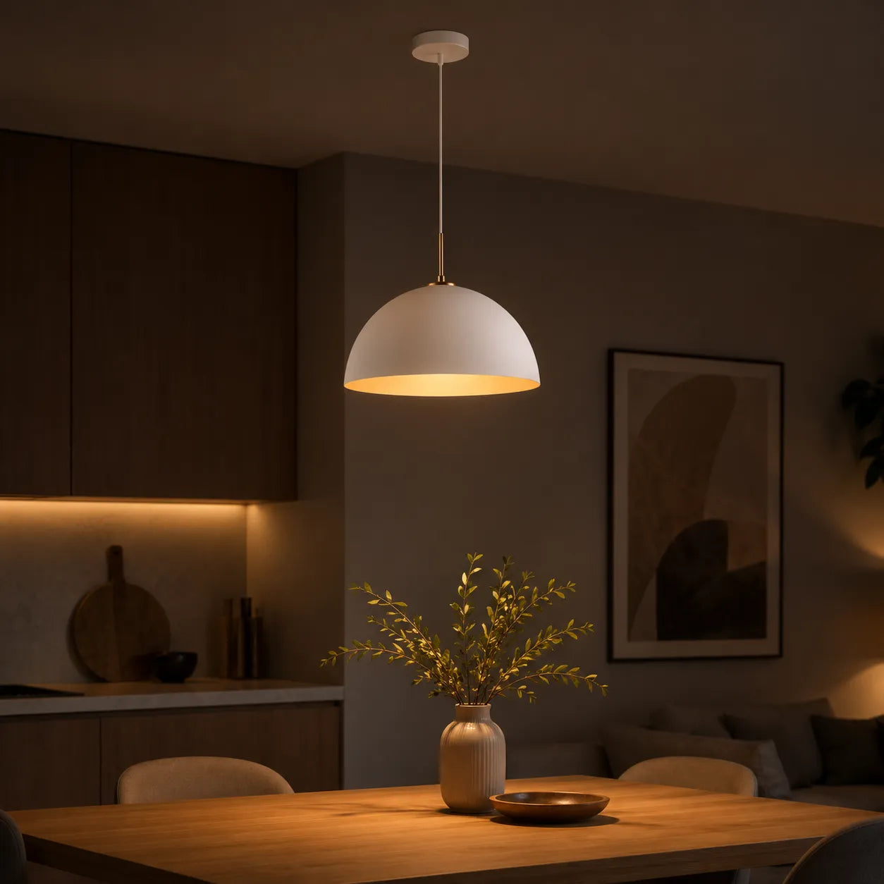 Domea – Lampadario a Sospensione Design con Paralume in Metallo