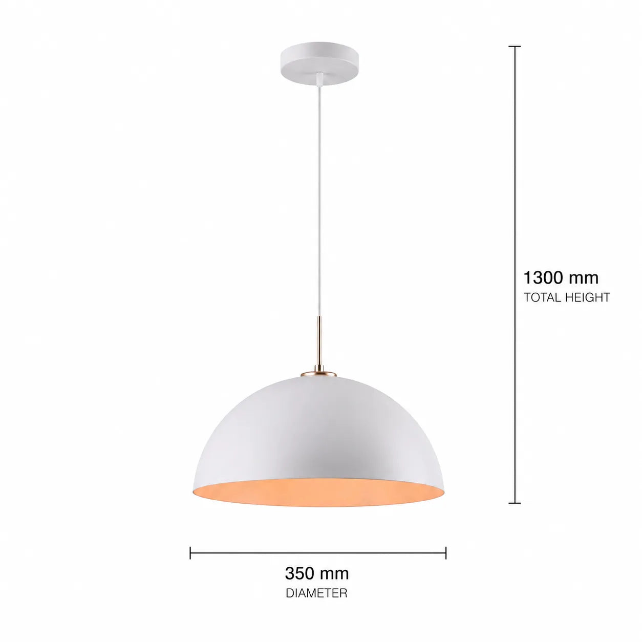 Domea – Lampadario a Sospensione Design con Paralume in Metallo