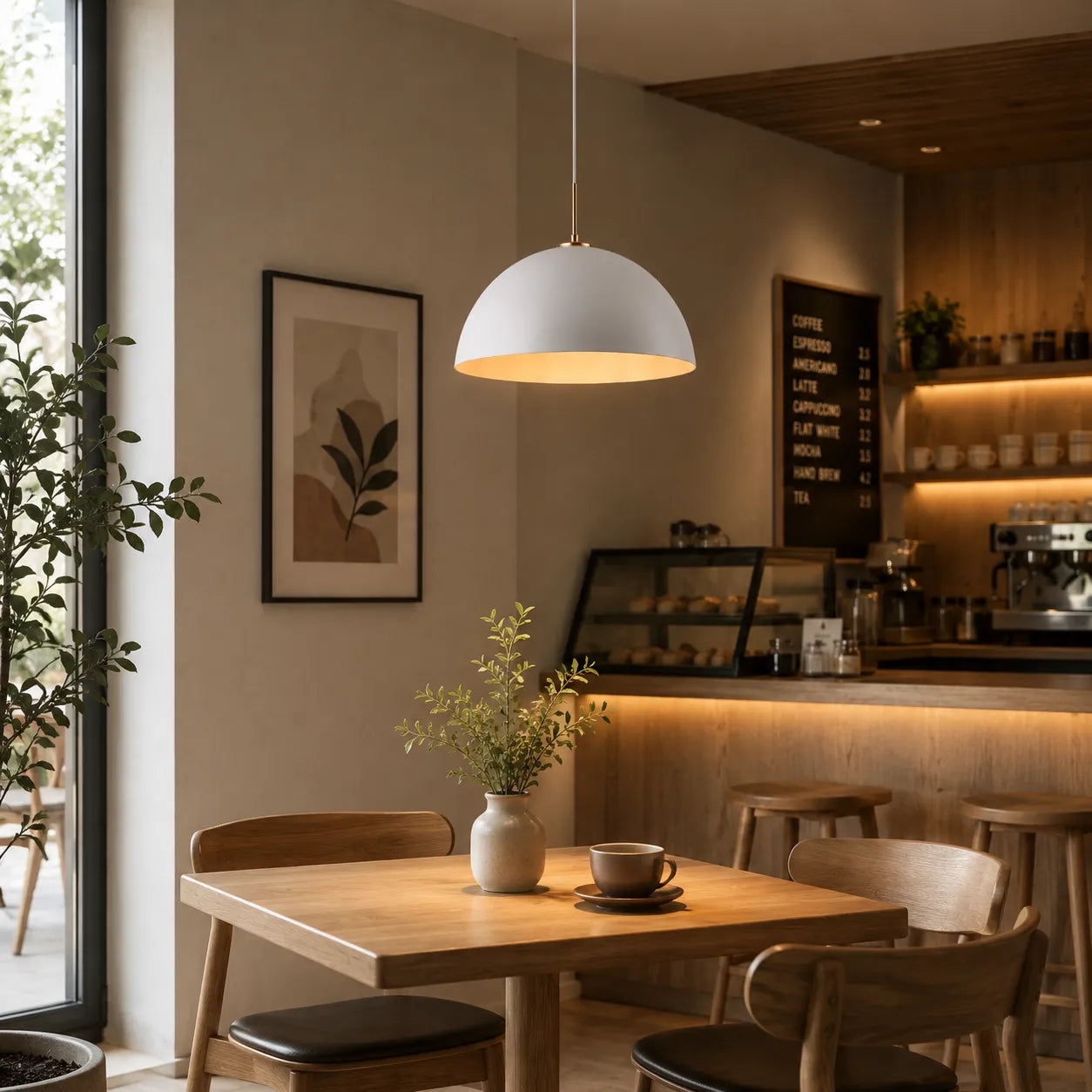 Domea – Lampadario a Sospensione Design con Paralume in Metallo