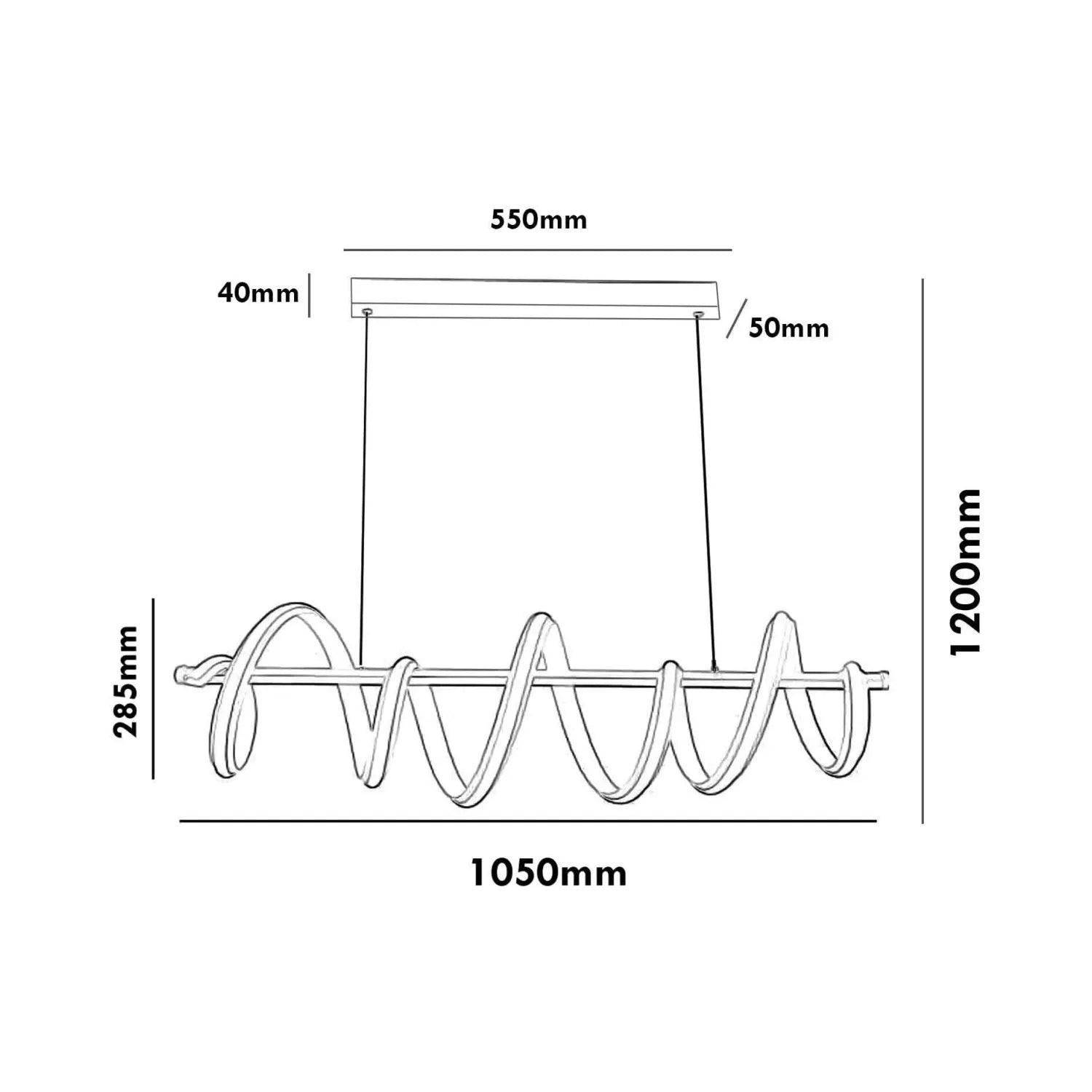 Fluxa – Lampadario LED Lineare Design con CCT Switch
