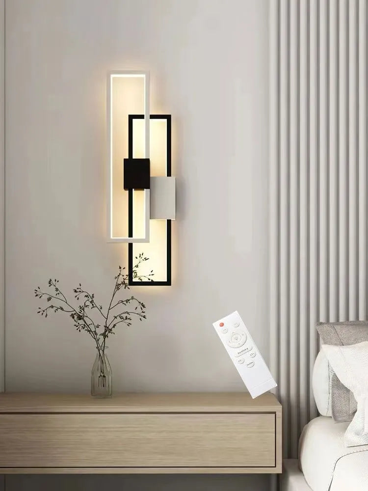 LumaFrame – Applique LED Geometrica con Doppio Telaio e Telecomando