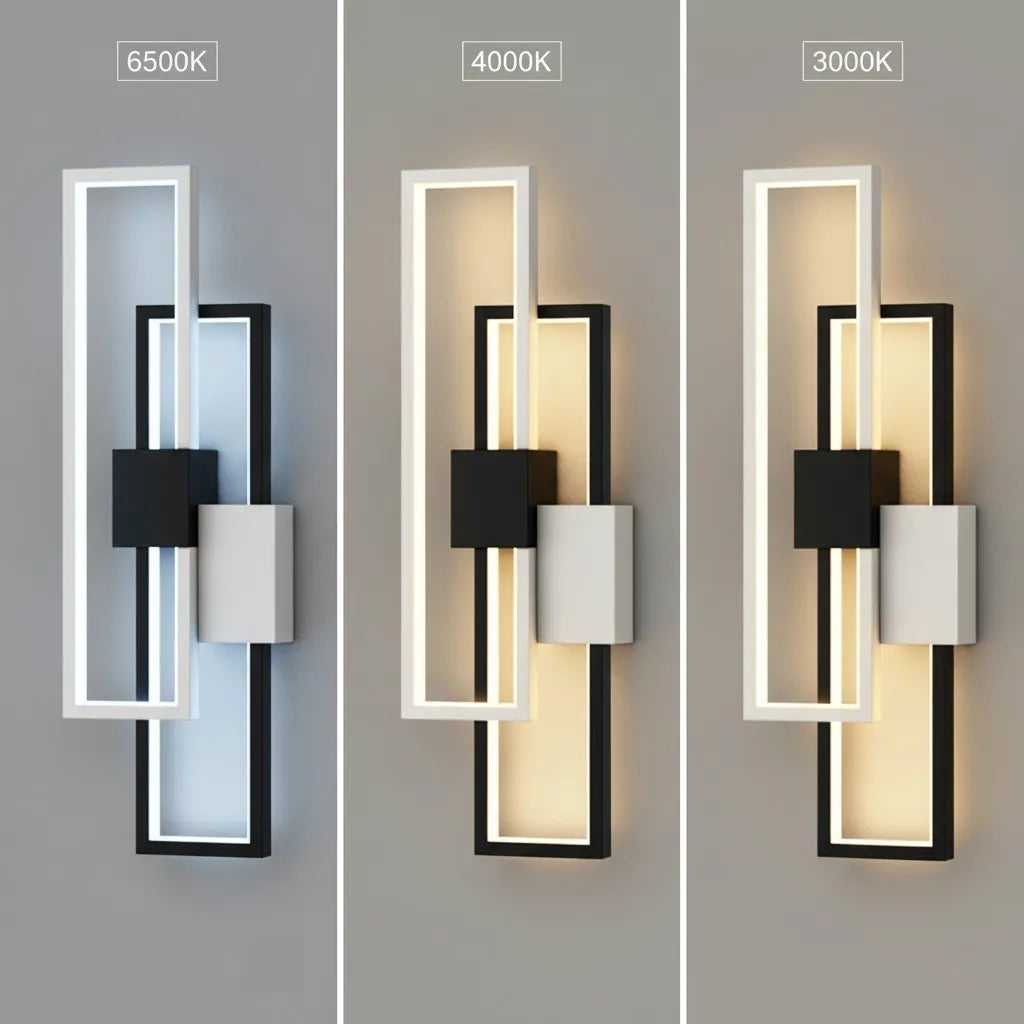 LumaFrame – Applique LED Geometrica con Doppio Telaio e Telecomando