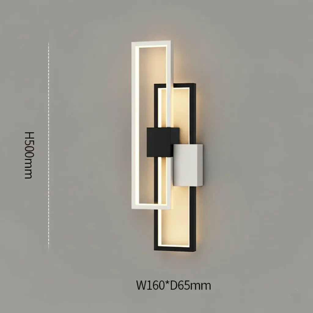 LumaFrame – Applique LED Geometrica con Doppio Telaio e Telecomando