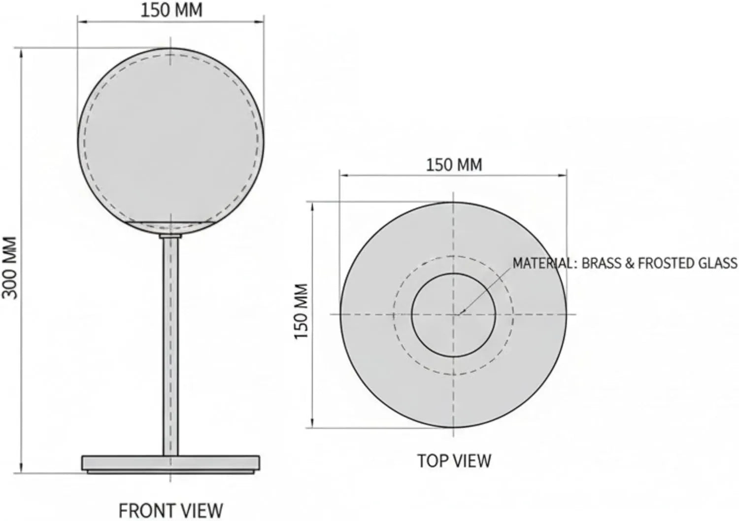 Lyra – Lampada da Tavolo a Globo in Vetro Opaco