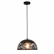 Mesh – Lampada a Sospensione Design Traforato in Metallo Nero