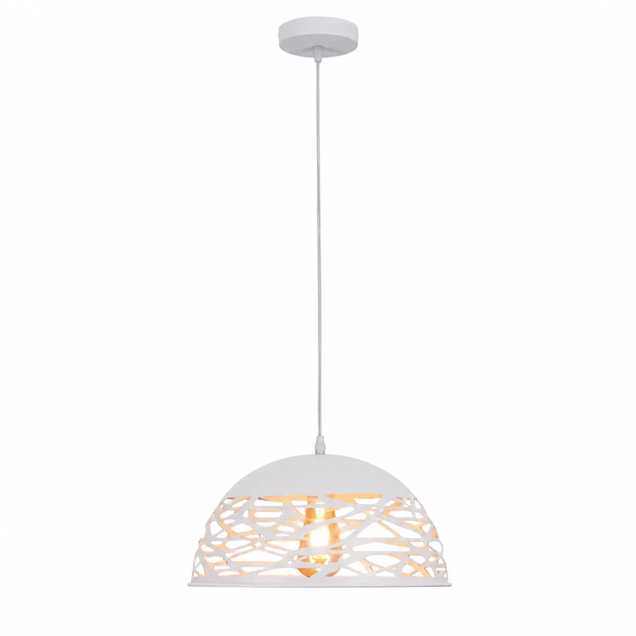 Mesh – Lampada a Sospensione Design Traforato in Metallo Nero