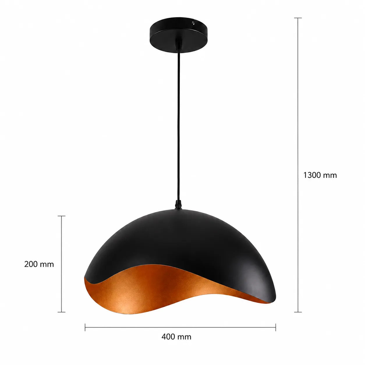 Nami – Lampadario a Sospensione Design Ondulato con Attacco E27
