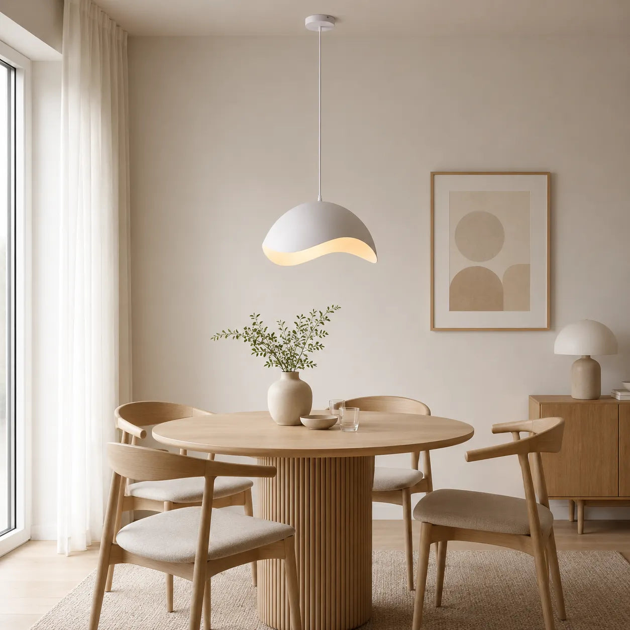 Nami – Lampadario a Sospensione Design Ondulato con Attacco E27