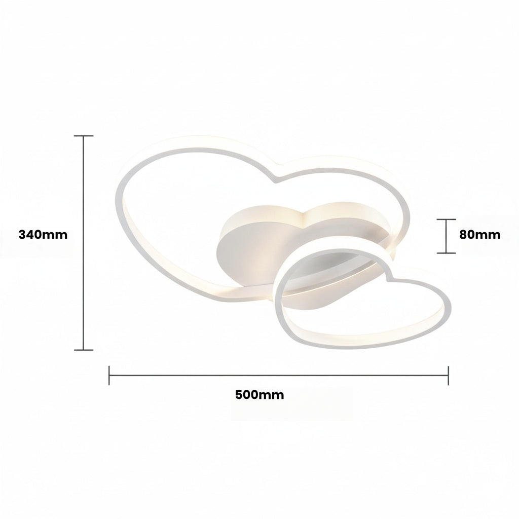 Dolcéa – Plafoniera LED a Cuori con CCT 3 Modalità