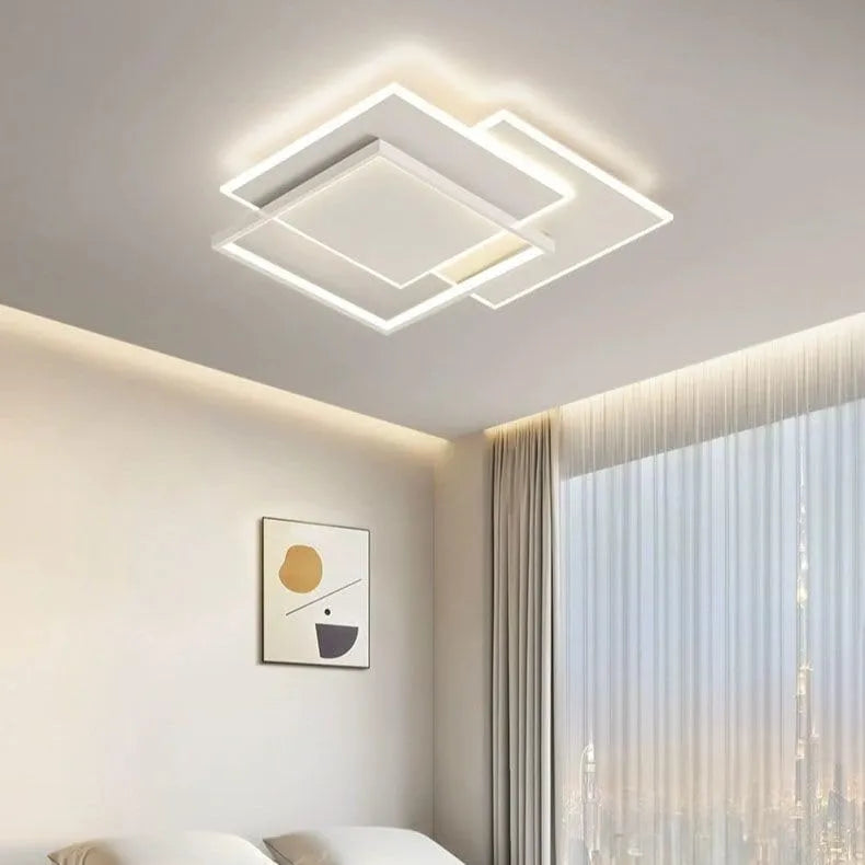 Q2 – Plafoniera LED a 3 Quadrati con Telecomando e App Bluetooth