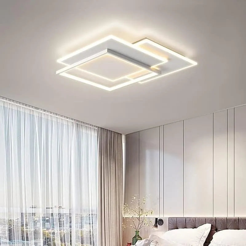 Q2 – Plafoniera LED a 3 Quadrati con Telecomando e App Bluetooth