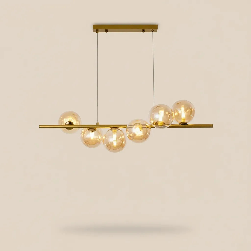 Cassiopeia – Lampadario Design a 6 Sfere in Vetro con Attacco G9