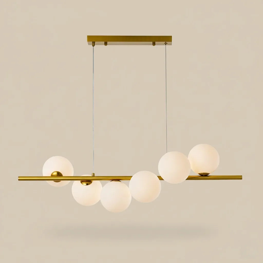 Cassiopeia – Lampadario Design a 6 Sfere in Vetro con Attacco G9