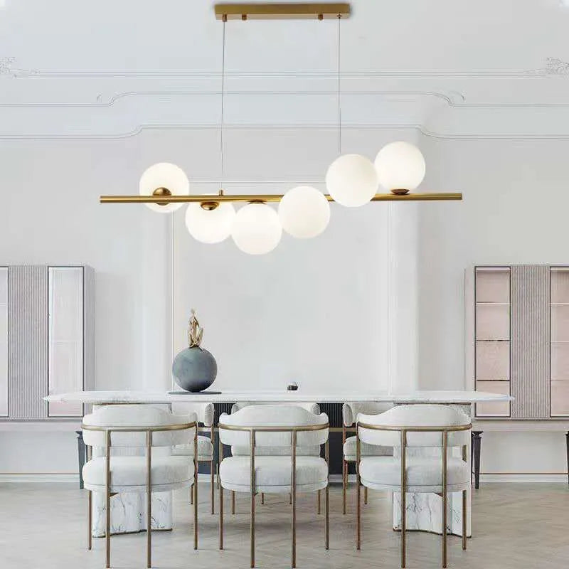 Cassiopeia – Lampadario Design a 6 Sfere in Vetro con Attacco G9