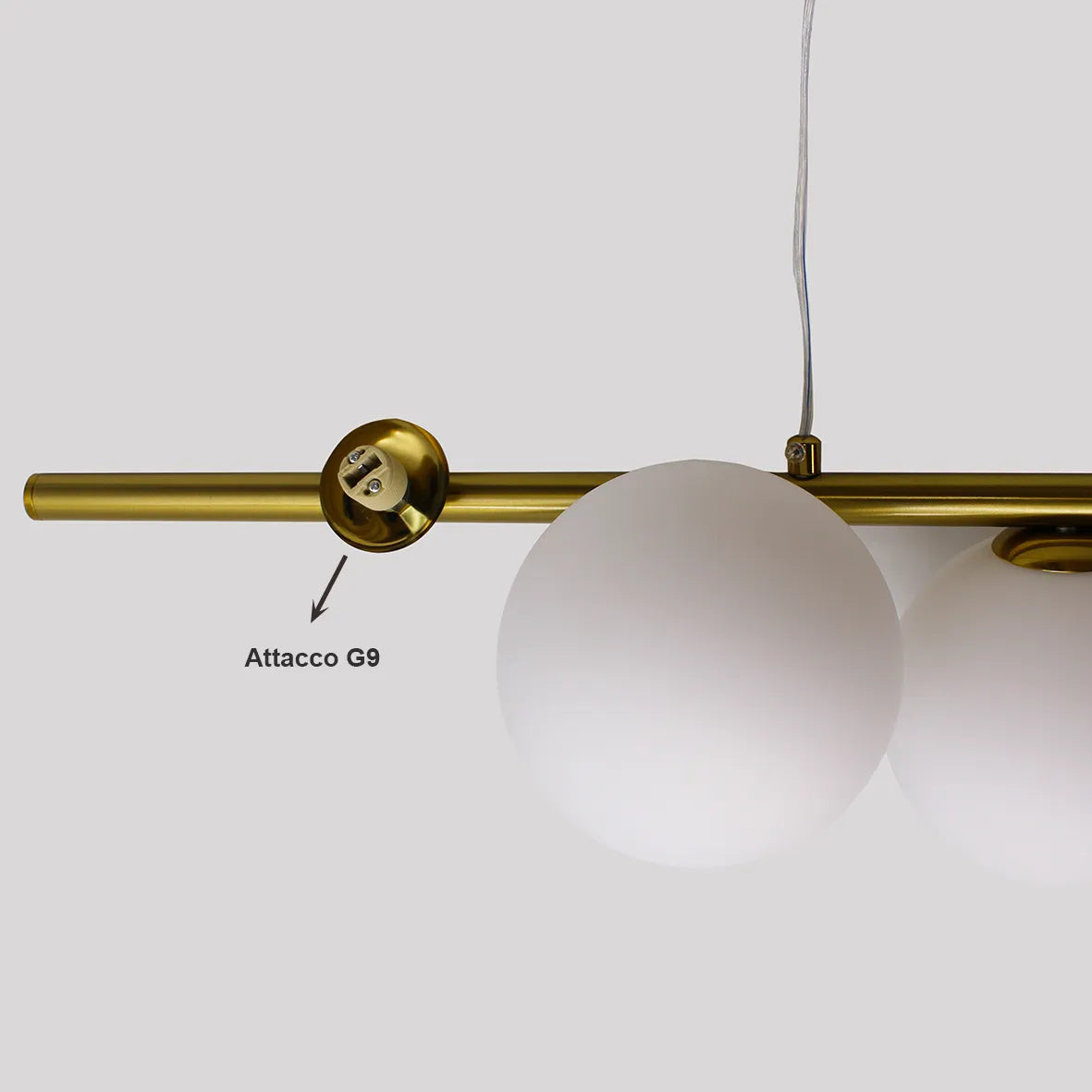 Cassiopeia – Lampadario Design a 6 Sfere in Vetro con Attacco G9